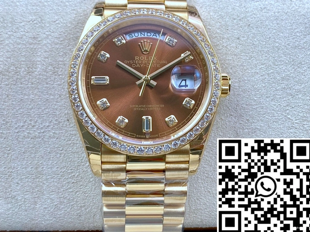 M128348RBR-0005 Factory Rolex Date EW Brown Day Dial 0125